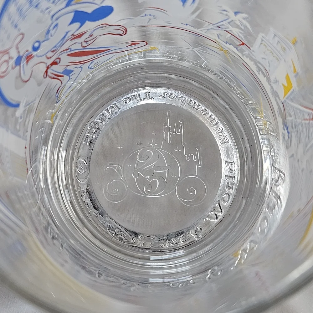 McDonald's Walt Disney World Mickey Mouse Glass Epcot 25th Anniversary